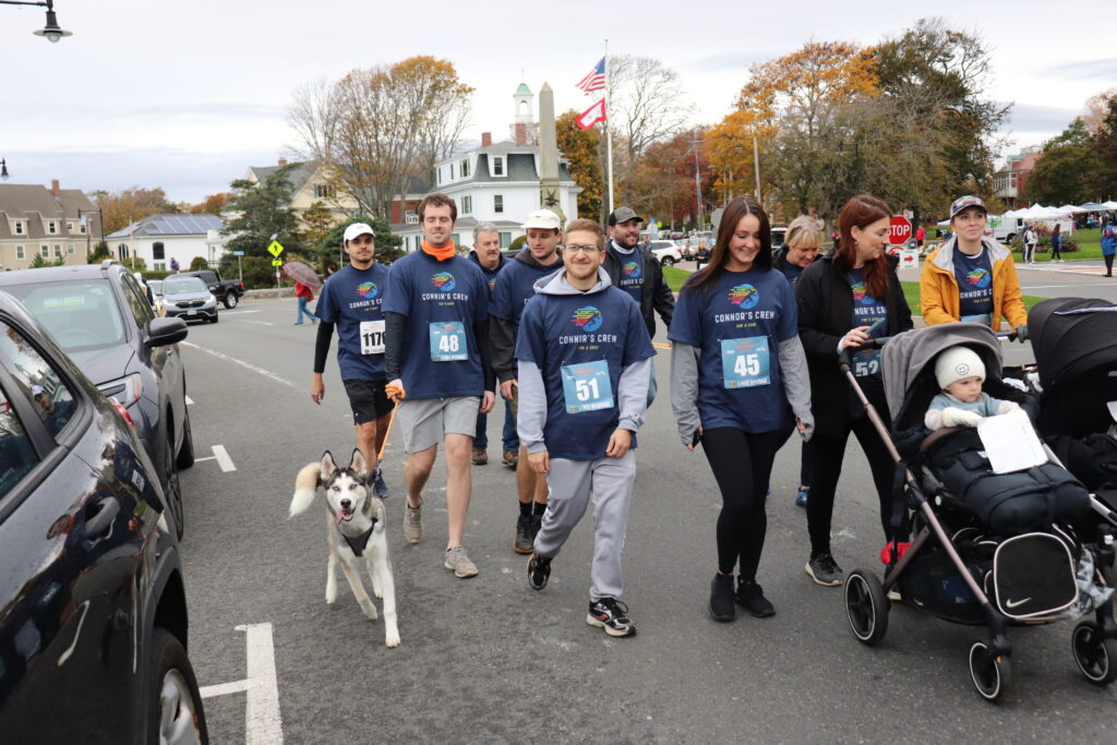 group of people walking together for a cause