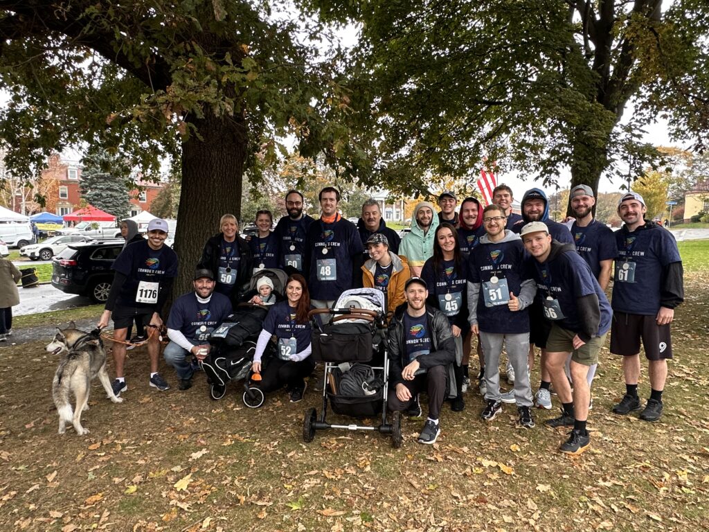 Group of fundraisers at Michael J Fox run/walk series